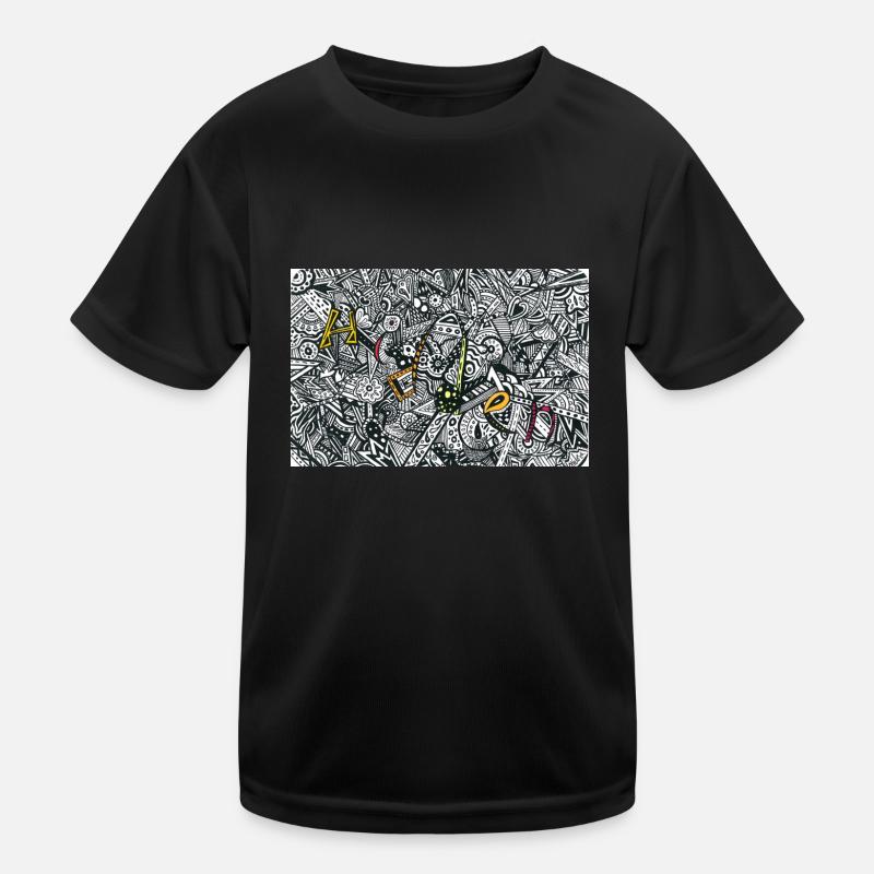 Hidden Zentangle Art Solution yellow edition Kids Functional T-Shirt