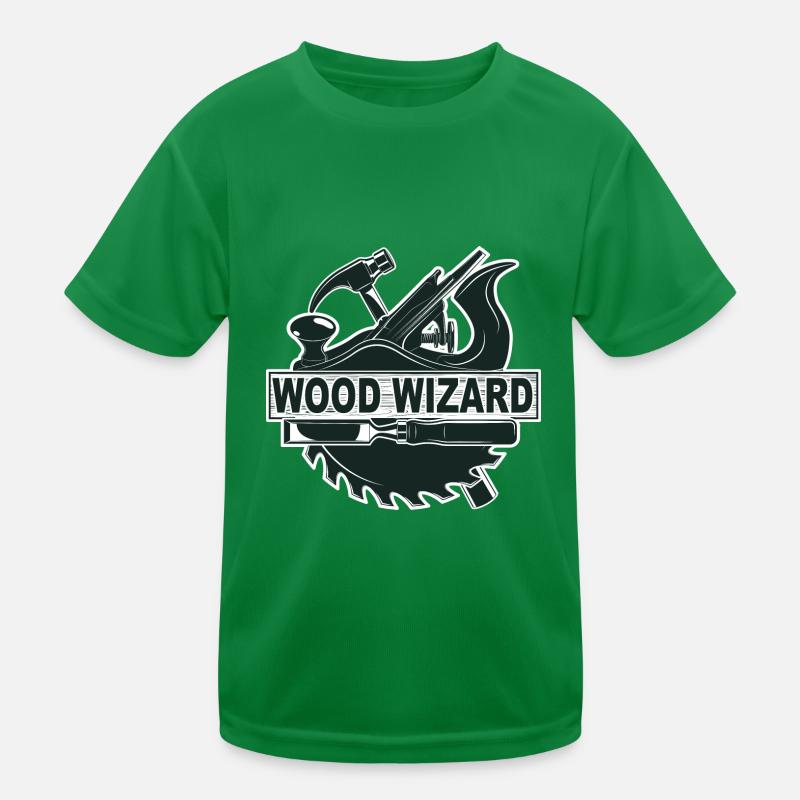 Woodworking Wood Wizard Kids Functional T-Shirt