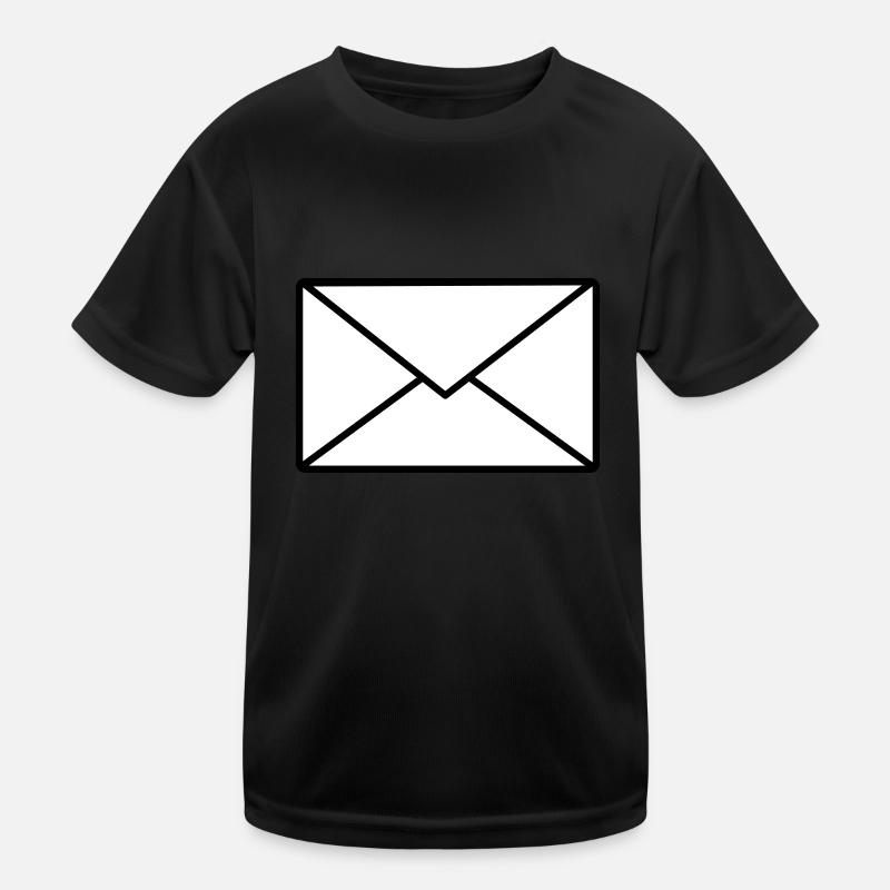 Brief - Kinder Funktions-T-Shirt - Schwarz