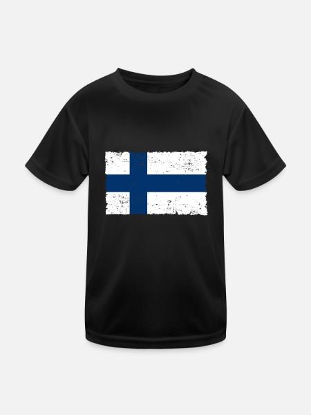 Finland - Kids Functional T-Shirt - black - Front