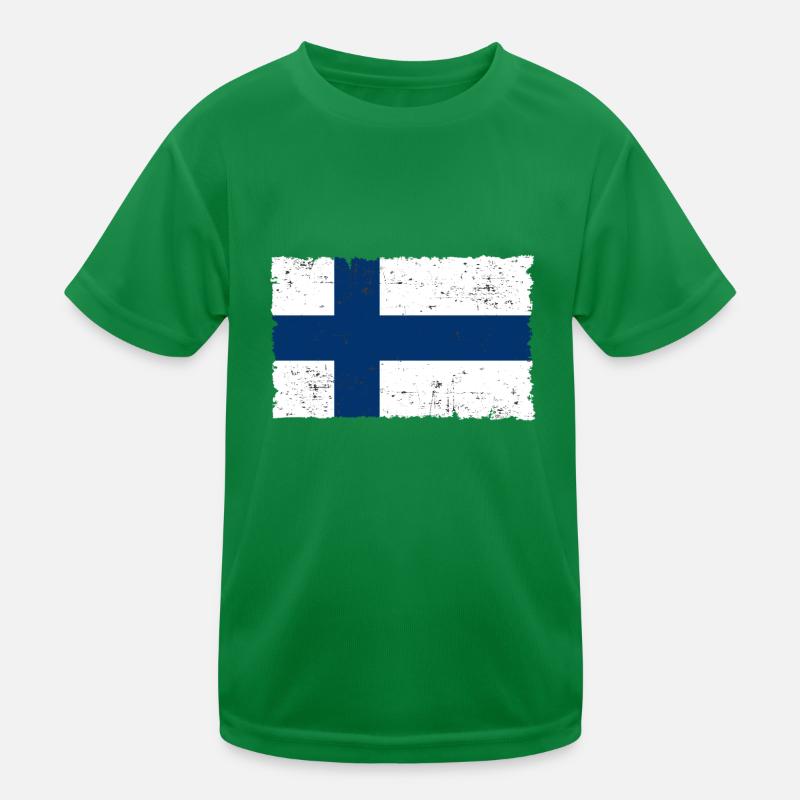 Finnland Kinder Funktions-T-Shirt