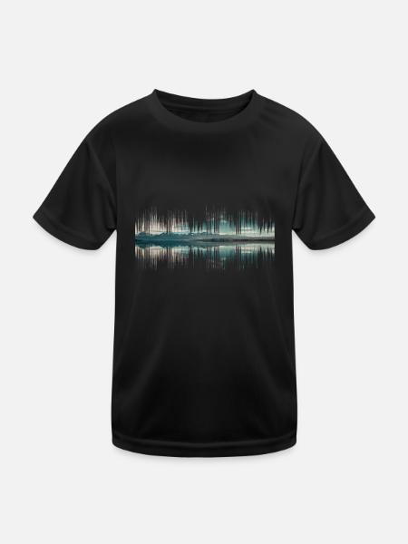 Audio Neuseeland Musik Geschenk - Kinder Funktions-T-Shirt - Schwarz - Vorne