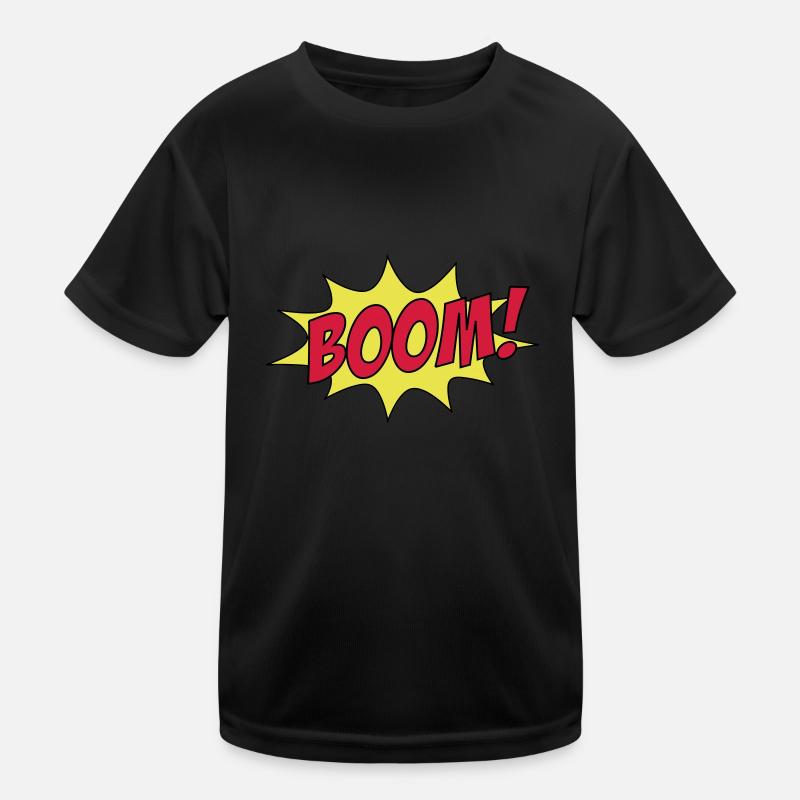 BOOM! - Kinder Funktions-T-Shirt - Schwarz