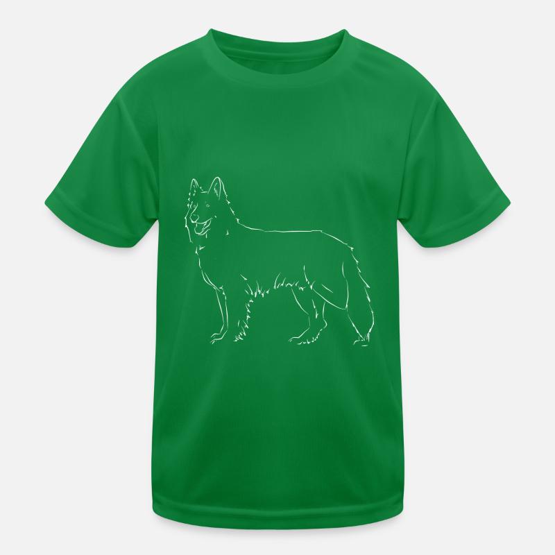 Weißer Schweizer Schäferhund Kinder Funktions-T-Shirt
