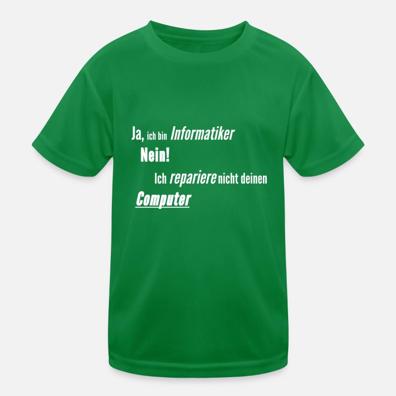 Informatiker Computer kaputt Kinder Funktions-T-Shirt