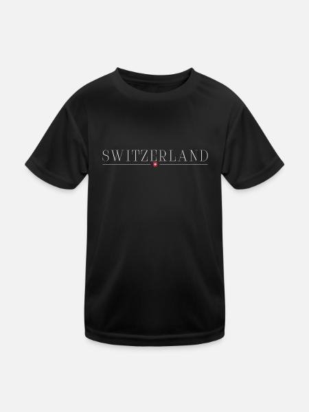 T-shirt Panorama Suisse - T-shirt sport Enfant - noir - Devant