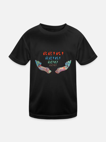 reiki reiki e 72 - Kids Functional T-Shirt - black - Front