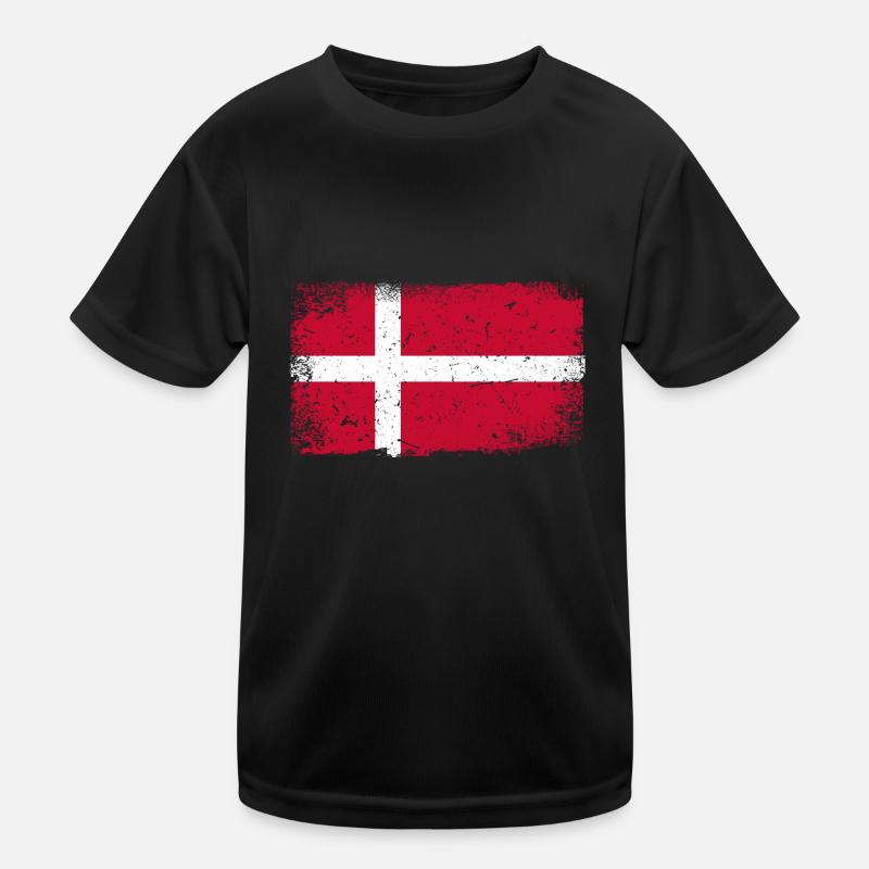 Drapeau danemark T-shirt sport Enfant