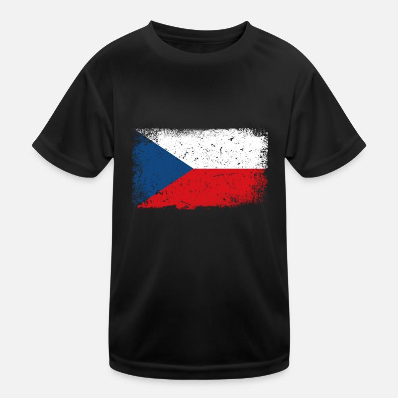 Drapeau République tchèque T-shirt sport Enfant