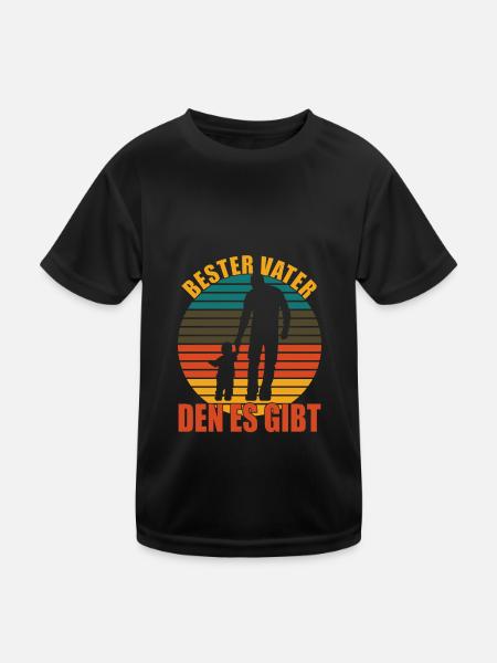 Bester Vater den es gibt - Kinder Funktions-T-Shirt - Schwarz - Vorne