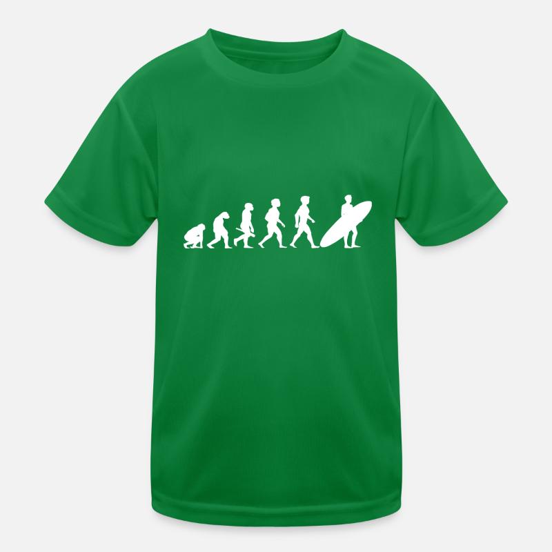 Evolution Surfing Surfer Surfboard Wellenreiten Kinder Funktions-T-Shirt