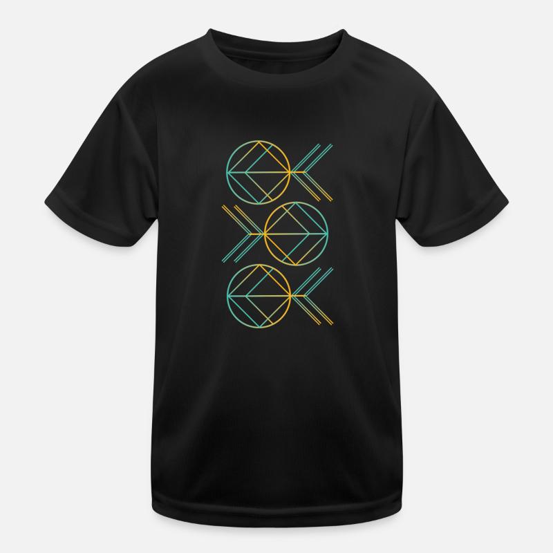 Neon art deco pattern Kids Functional T-Shirt