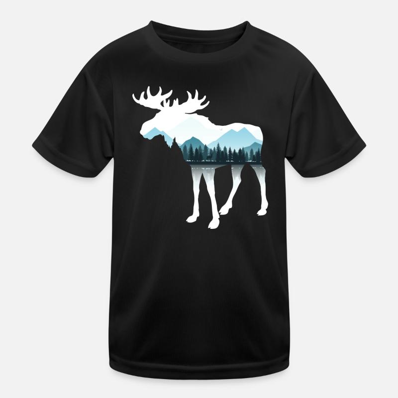 Elch Kinder Funktions-T-Shirt