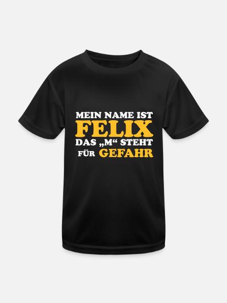 Felix "M" risk - Kids Functional T-Shirt - black - Front