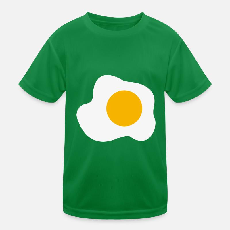 Fried Egg Graphic Breakfast Egg Yolk Lover Kids Functional T-Shirt