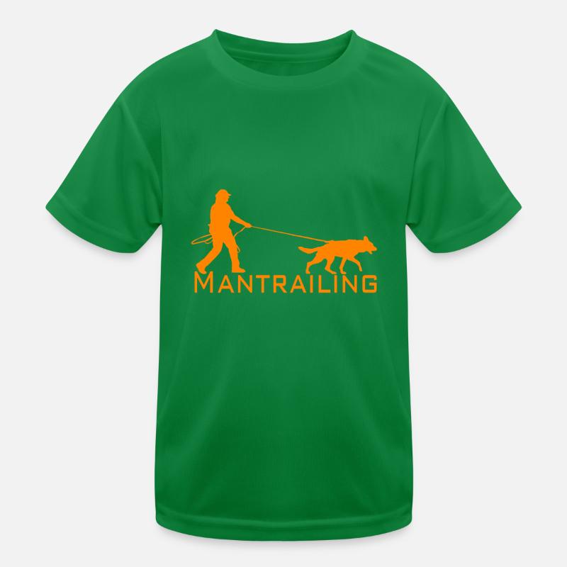 Mantrailing orange T-shirt sport Enfant