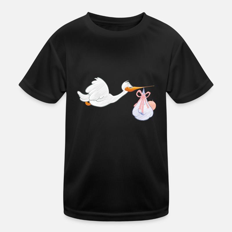 Cigogne avec bébé T-shirt sport Enfant
