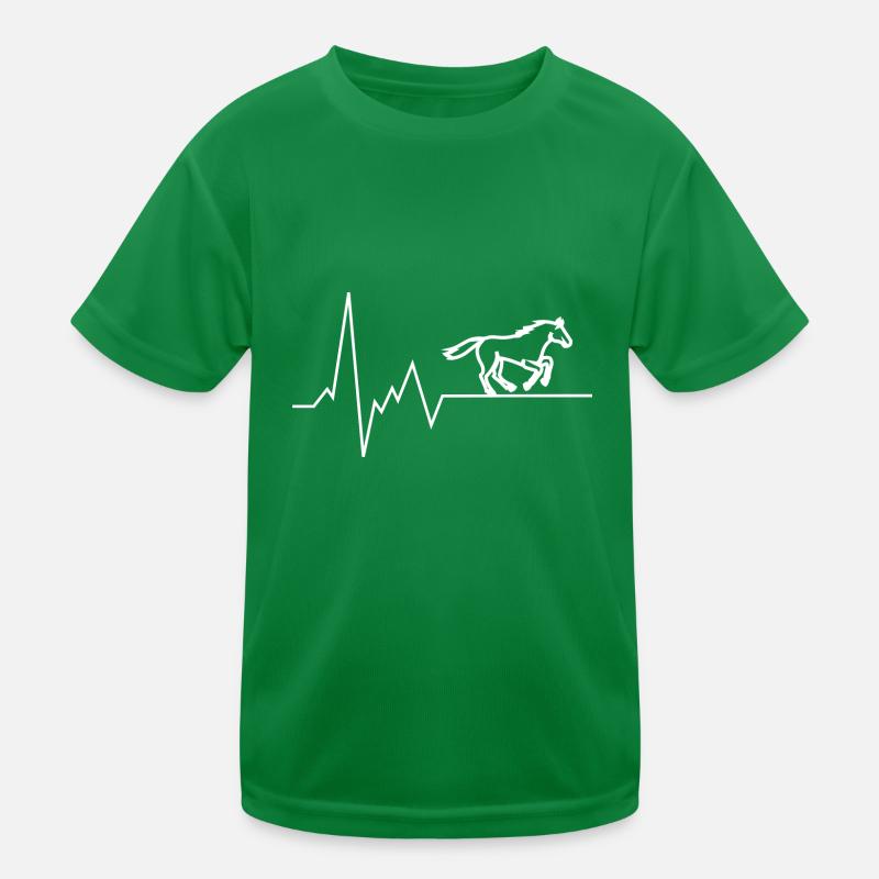 herzschlag pferd Kinder Funktions-T-Shirt