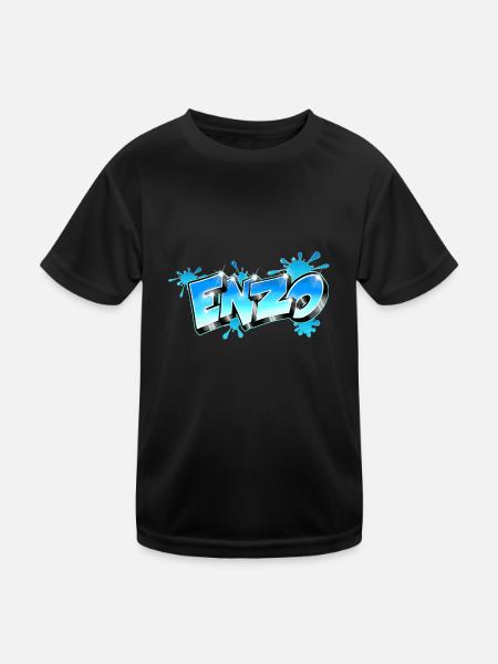 Enzo Style Graffiti - Kids Functional T-Shirt - black