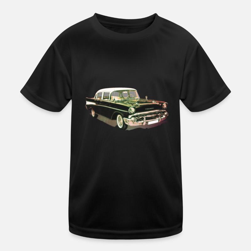 Oldtimer - Kinder Funktions-T-Shirt - Schwarz