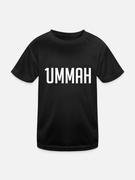 1ummah WHT - Kinder Funktions-T-Shirt - Schwarz - Vorne