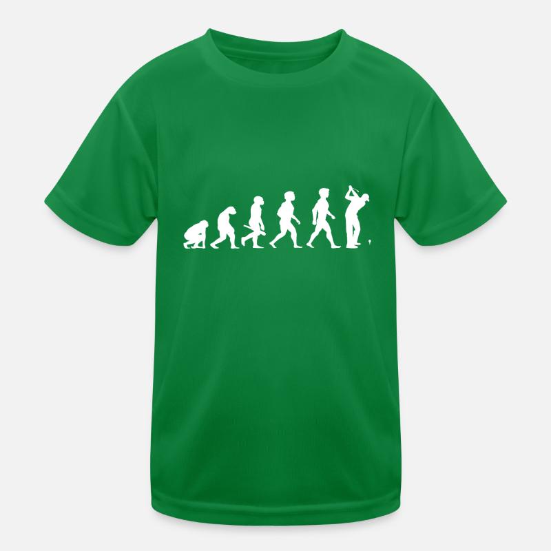Evolution Golf Golfer Golfspieler Golfplatz Kinder Funktions-T-Shirt