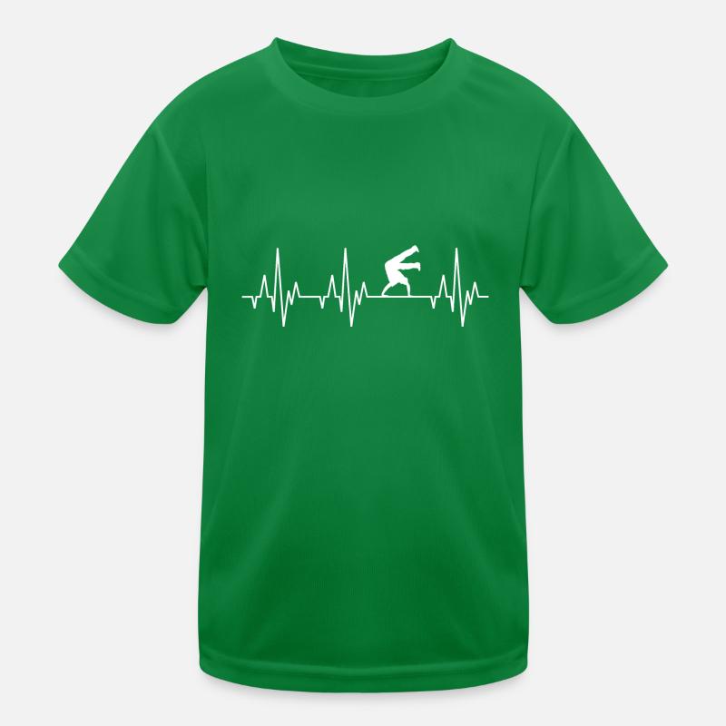 Herzschlag EKG Breakdance Breakdancing Hip-Hop Kinder Funktions-T-Shirt