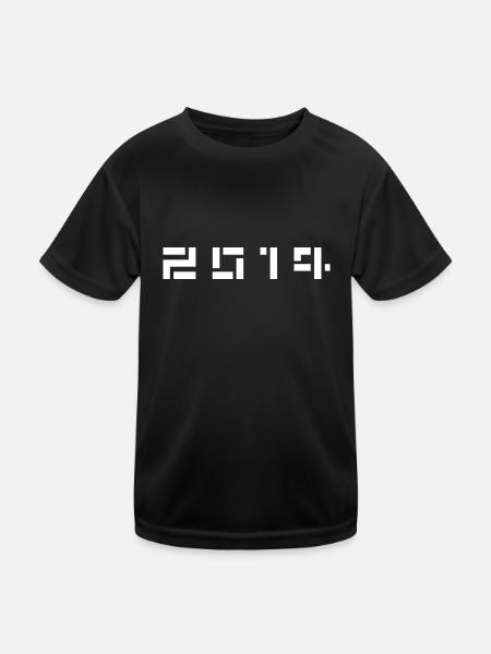 Year of Birth Birthday Born In - Made in 2014 - Kids Functional T-Shirt - black - Front