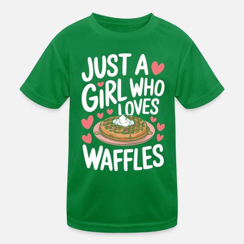Waffles Breakfast Sweets Kids Functional T-Shirt