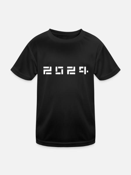 Année de naissance Anniversaire Né en - Fabriqué en 2024 - T-shirt sport Enfant - noir - Devant