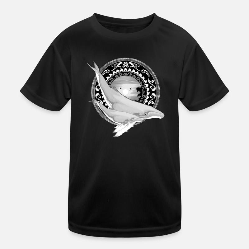 Buckelwal Hawaiianisch Kinder Funktions-T-Shirt