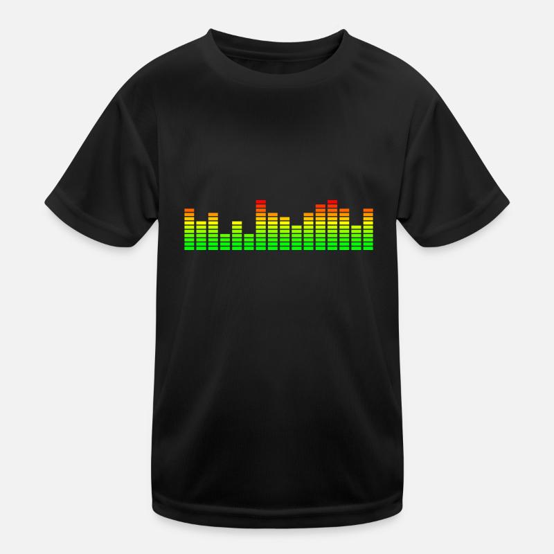 Musik Equalizer & visualizer - Kinder Funktions-T-Shirt - Schwarz