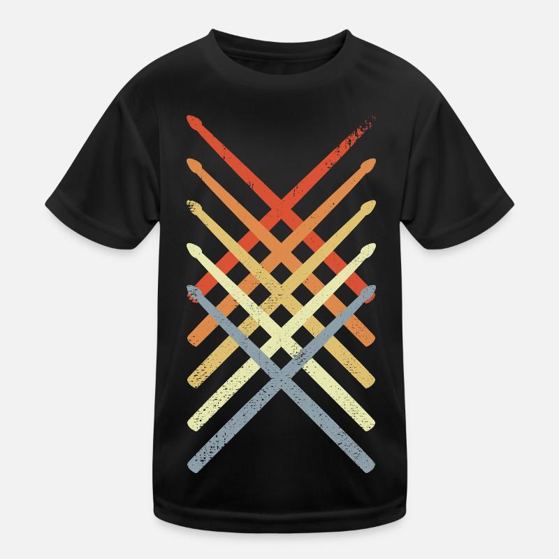 Drumsticks Drawing Kids Functional T-Shirt