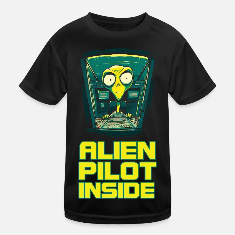 Alien on Board Kinder Funktions-T-Shirt