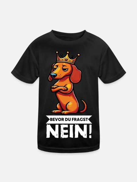 Avant que vous ne demandiez : teckel, propriétaire de teckel, propriétaire de teckel - T-shirt sport Enfant - noir - Devant