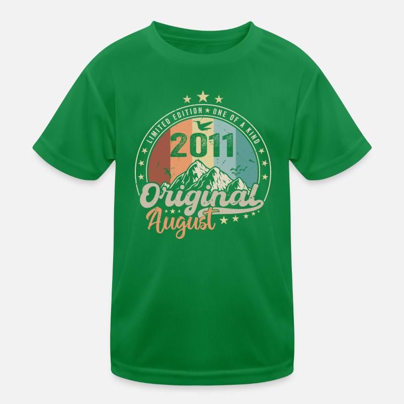 August 2011 Geburtstagsgeschenk August 2011 Jahrgang Kinder Funktions-T-Shirt