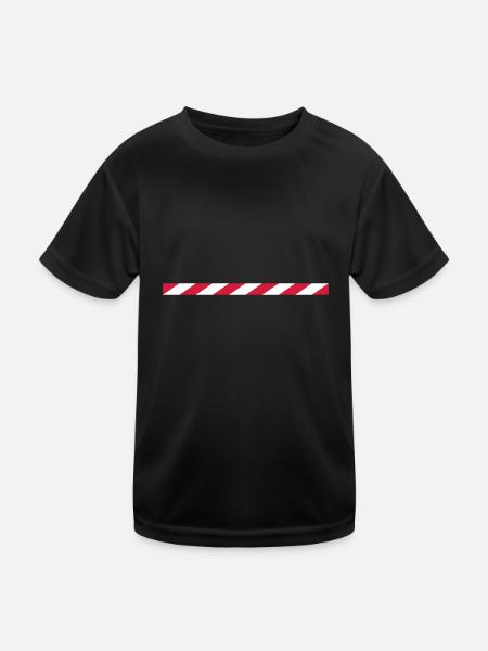 absperrband - Kinder Funktions-T-Shirt - Schwarz