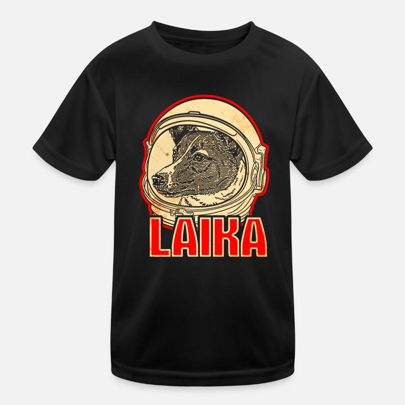 Laika Space Dog Soviet Union Kids Functional T-Shirt
