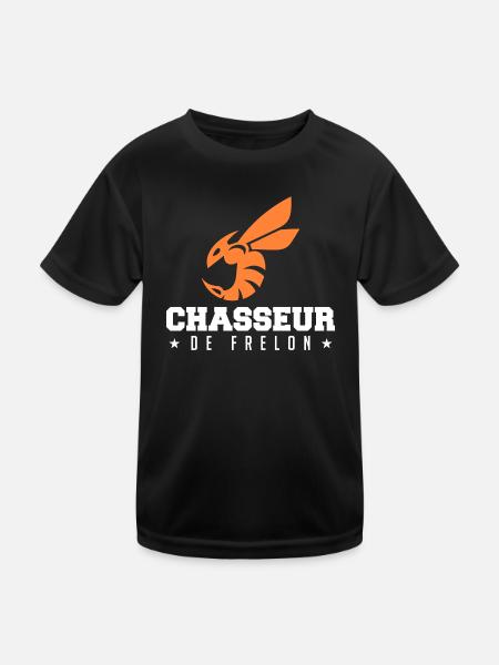 Chasseur de frelon Humour Frelon Asiatique Drôle - T-shirt sport Enfant - noir - Devant