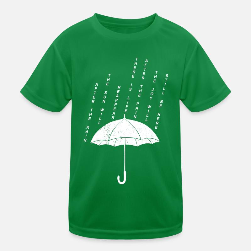 Graphique de citation de pluie T-shirt sport Enfant