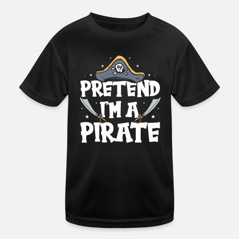 Halloween Pirate Saying Outfit Costume Funny Kids Functional T-Shirt