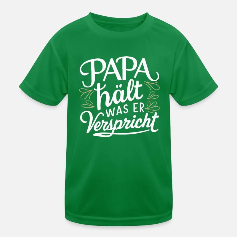 Papa hält Versprechen Vatertag Geburtstag Bester Kinder Funktions-T-Shirt