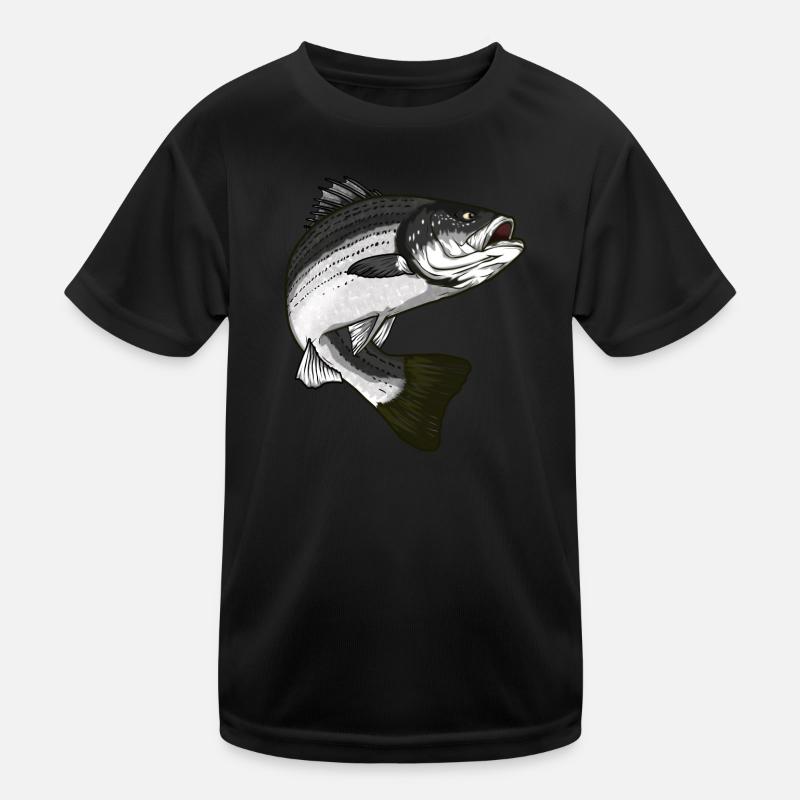 Pêche à la perche rayée T-shirt sport Enfant
