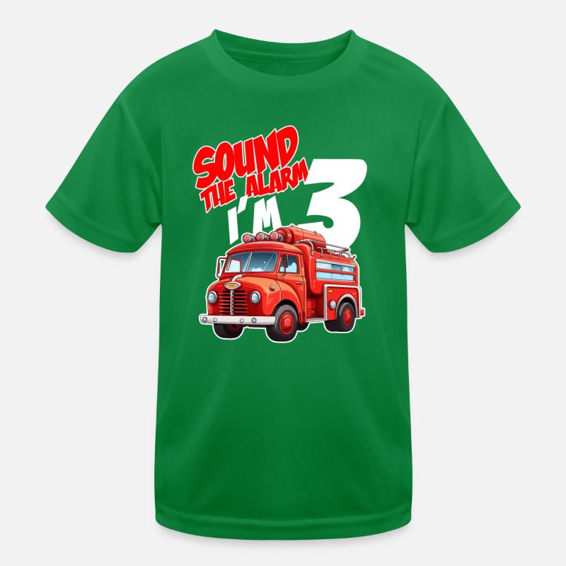 Enfants camion de pompiers 3 ans anniversaire de pompier T-shirt sport Enfant