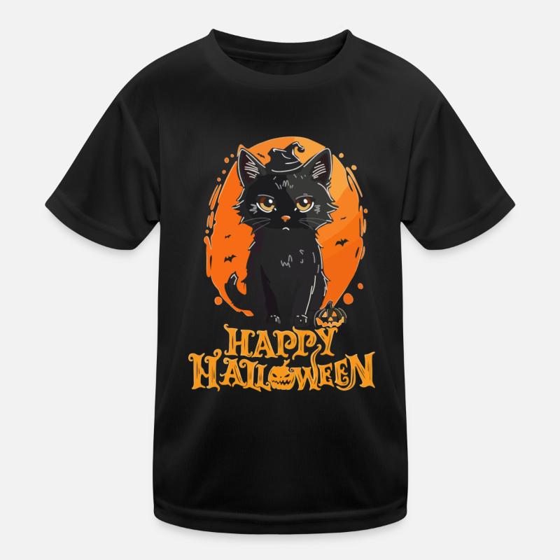 Joyeux Halloween - Chat noir T-shirt sport Enfant
