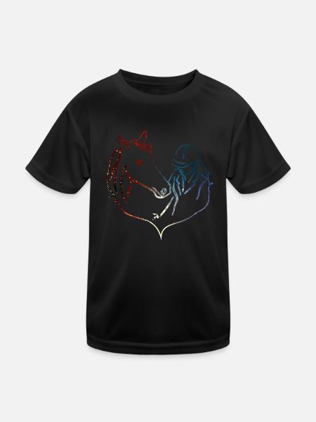 CHEVAL CHEVAL CHEVAL CAVALIÈRE - T-shirt sport Enfant - noir - Devant