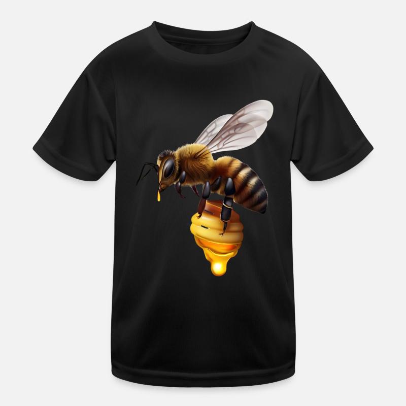 Bee with honeycomb Kids Functional T-Shirt