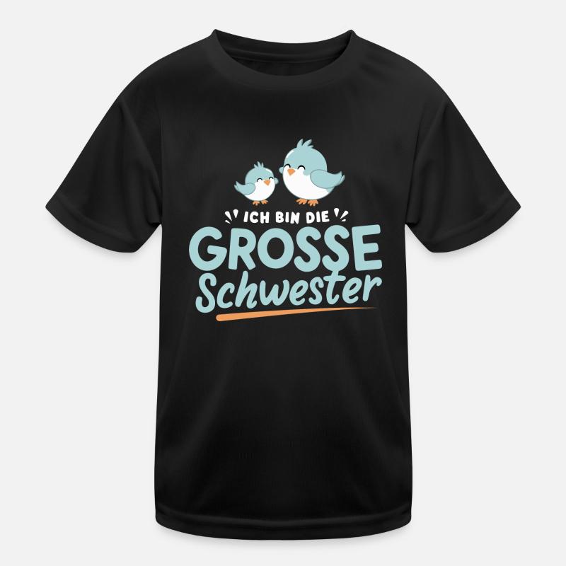 Große Schwester Vogel-Geschenk Kinder Funktions-T-Shirt