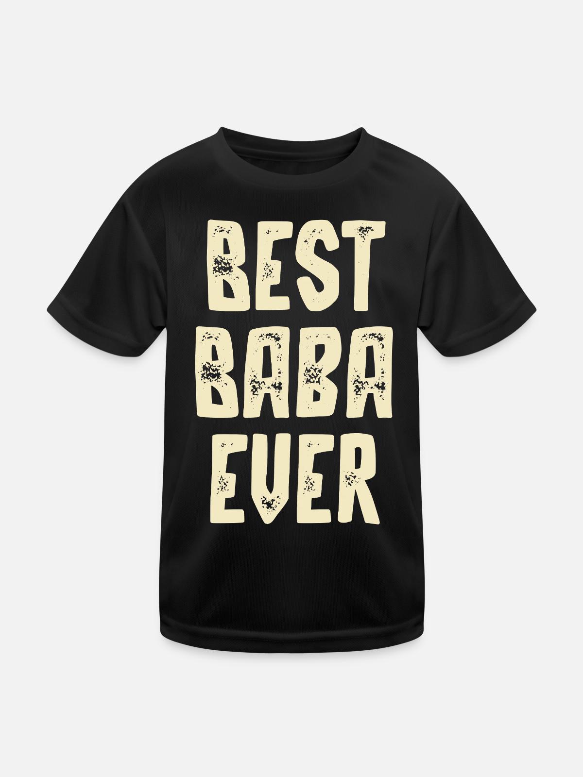 Best Baba Ever - Kinder Funktions-T-Shirt - Schwarz - Vorne