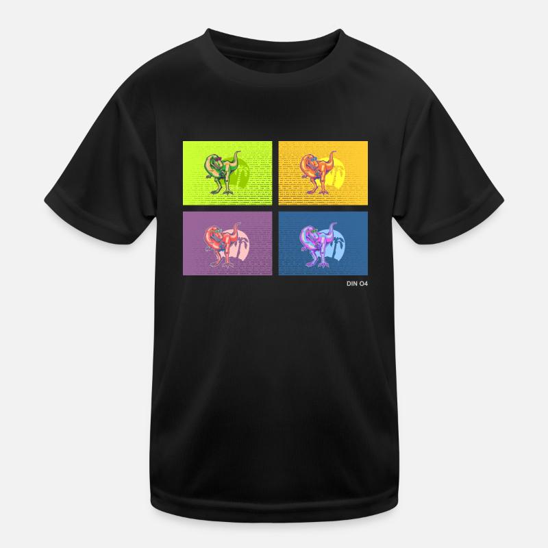 DIN O4 (Dinosaur Pop Art Edition) Kids Functional T-Shirt